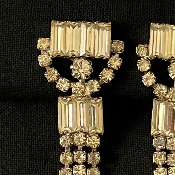 Dangling Rhinestone Earrings - Picture 2 of 12